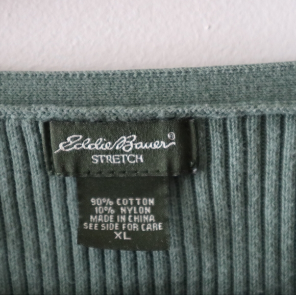 Eddie Bauer Women's Khaki Ribbed Longsleeve Top - Picture 5 of 7